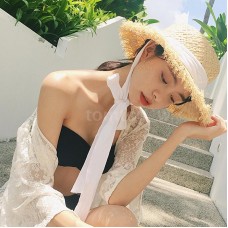 HOT Mujer Folding Summer Beach Cap Wide Brim Bowknot Floppy Straw Sun Hat I0U2  eb-13538868